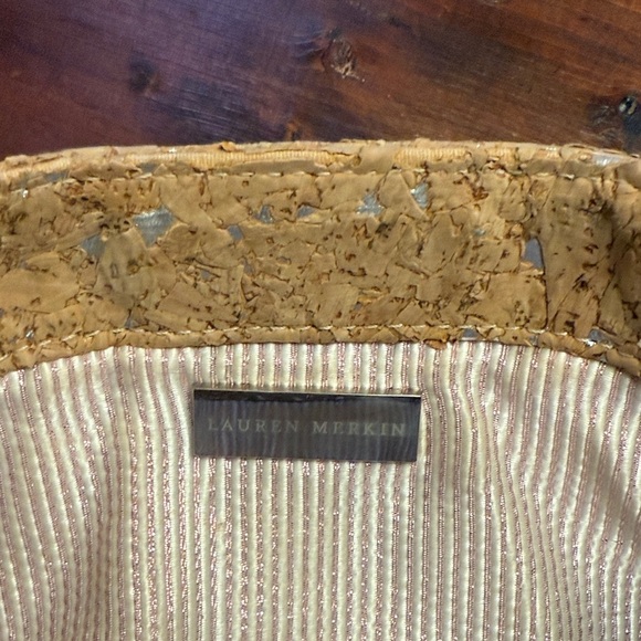 Lauren Merkin Cork Silver speckled  Clutch - Picture 2 of 5